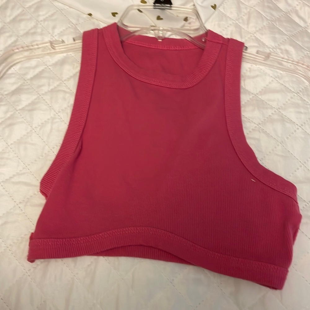 pink amazon crop top